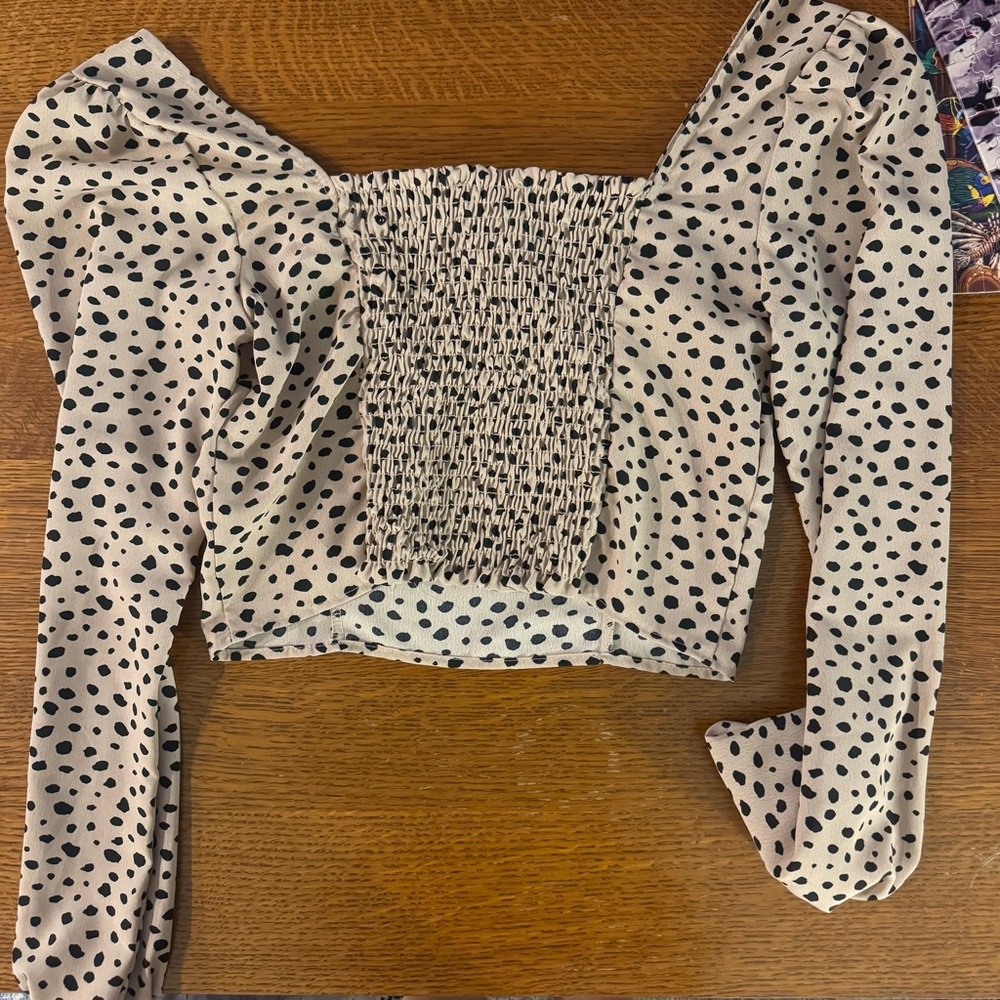 Polka Dot Long Sleeve Top